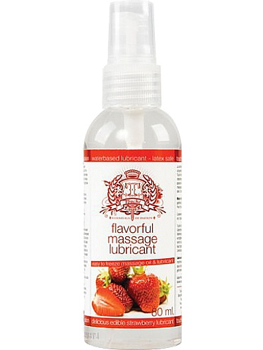 Flavoured Massage Oil/Lubricant, Strawberry