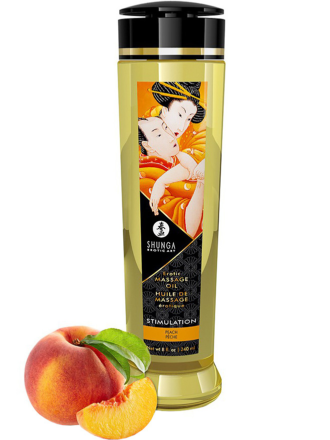 Stimulation Erotic Massage Oil, Peach