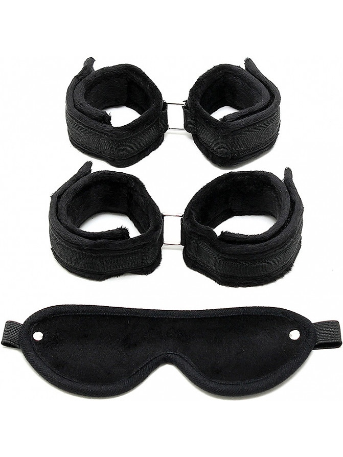 Soft Bondage Set, Cuffs & Blindfold