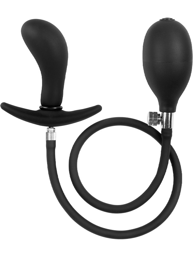 Inflatable Curved Anal Plug with Pump