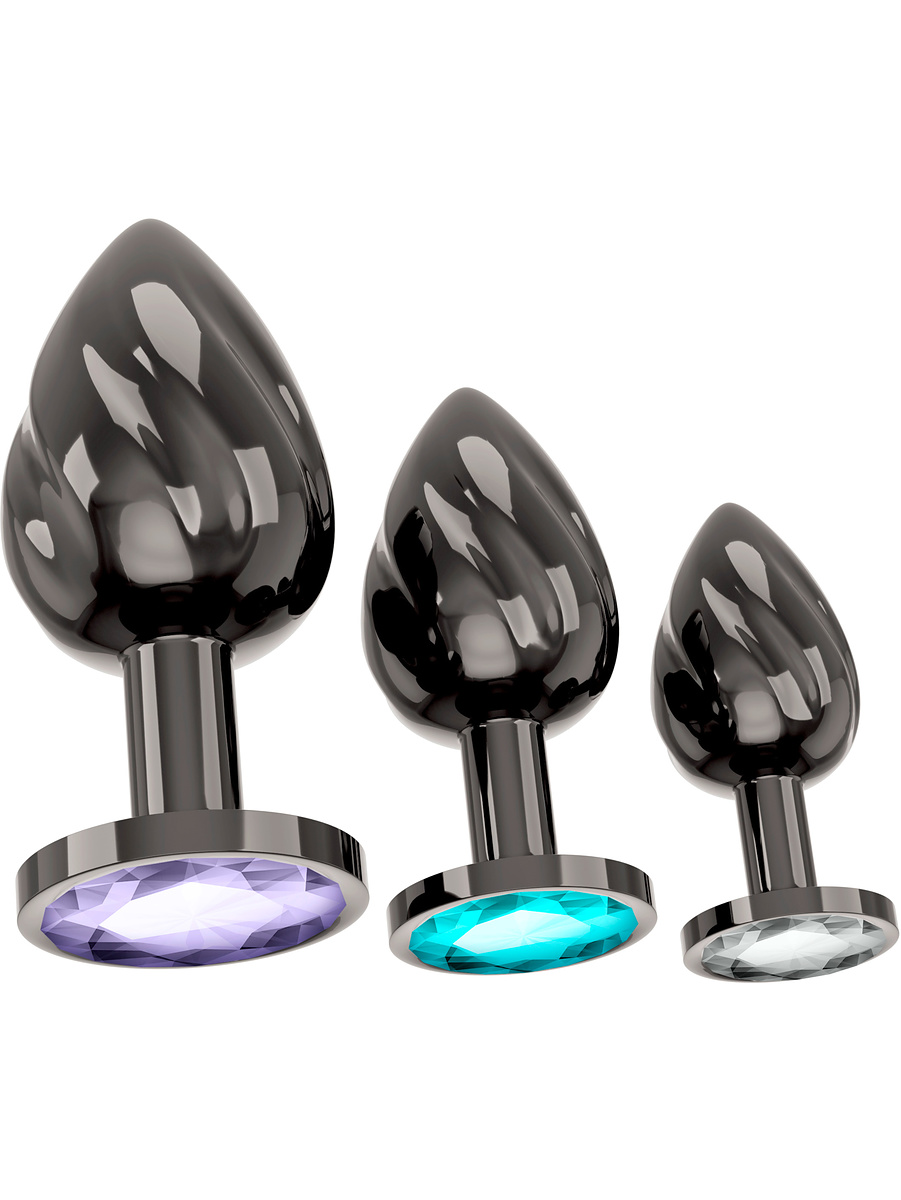 Metal Butt Plug Diamond Set