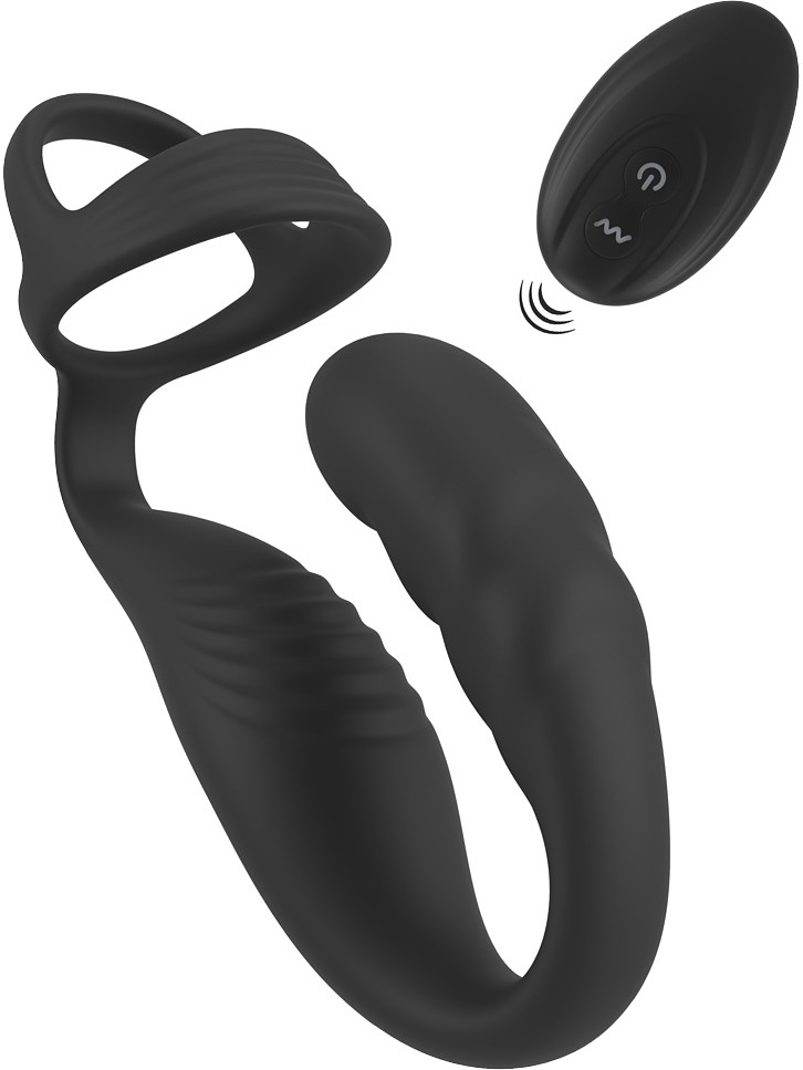 Cock- and Ball Ring with RC Prostate Plug