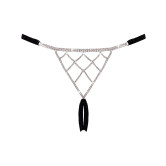 Crotchless String with Rhinestones