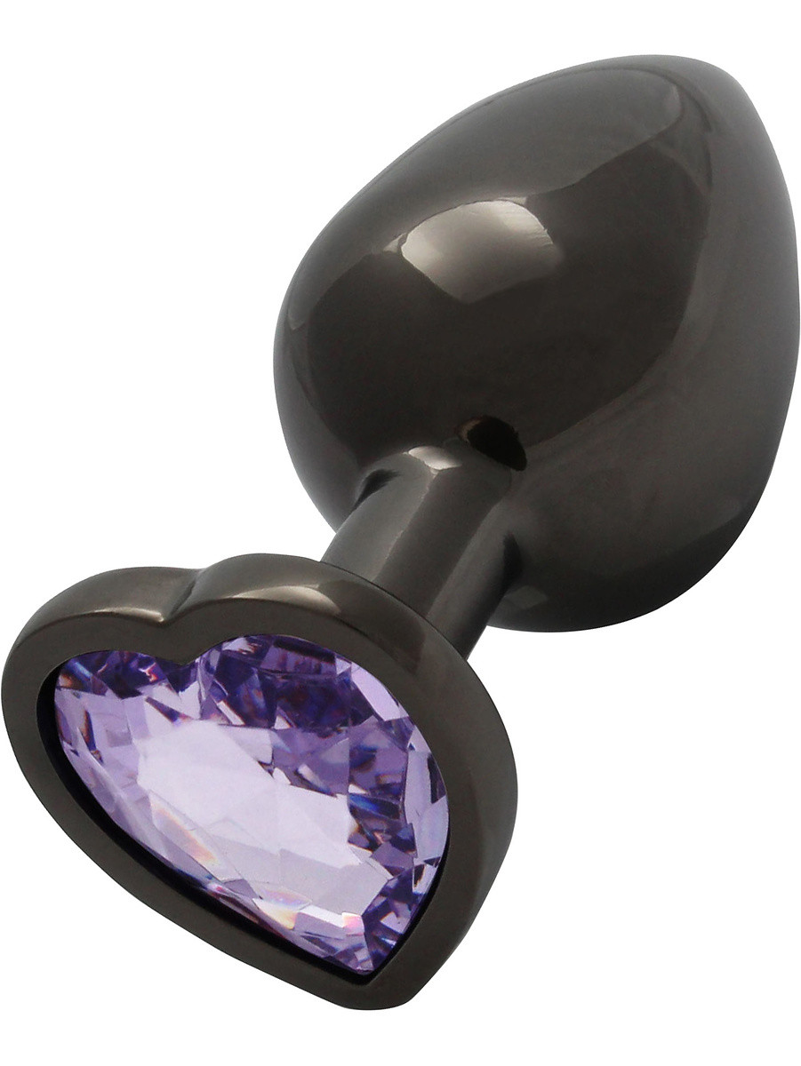 Heart Gem Metal Butt Plug, Medium