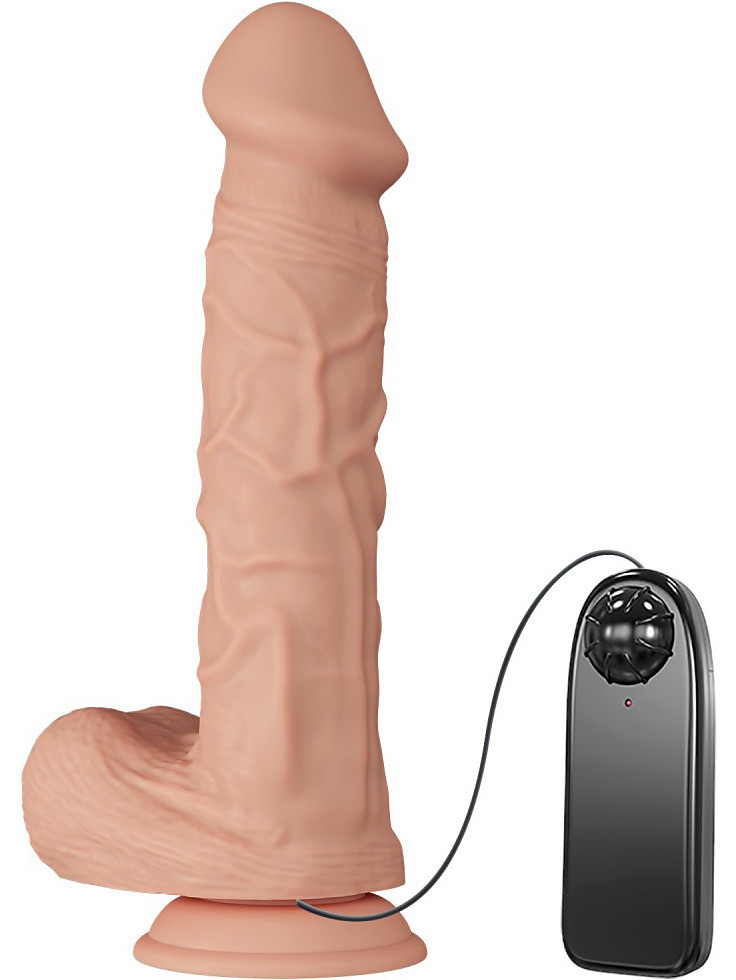Beautiful Bergrisi: Slide-Skin Dildo Vibrator, 26 cm